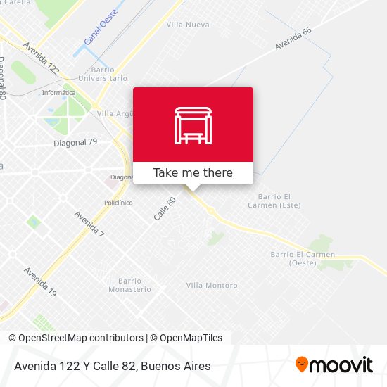 Mapa de Avenida 122 Y Calle 82