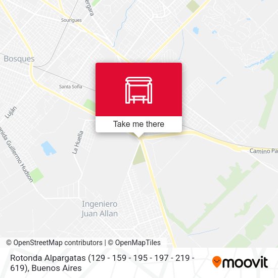 Rotonda Alpargatas (129 - 159 - 195 - 197 - 219 - 619) map