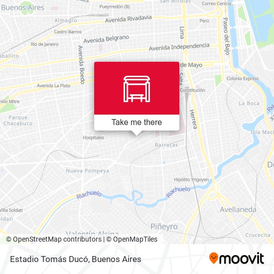 Mapa de Estadio Tomás Ducó
