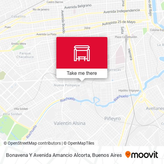 Mapa de Bonavena Y Avenida Amancio Alcorta