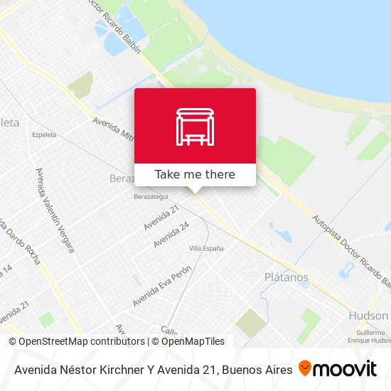 Avenida Néstor Kirchner Y Avenida 21 map