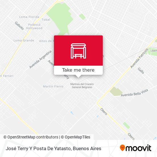 Mapa de José Terry Y Posta De Yatasto