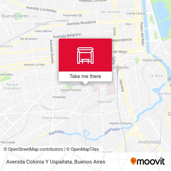Mapa de Avenida Colonia Y Uspallata