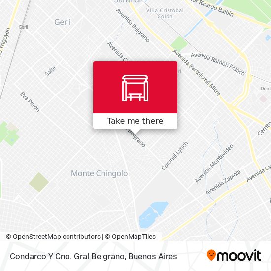 Condarco Y Cno. Gral Belgrano map
