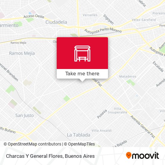 Charcas Y General Flores map