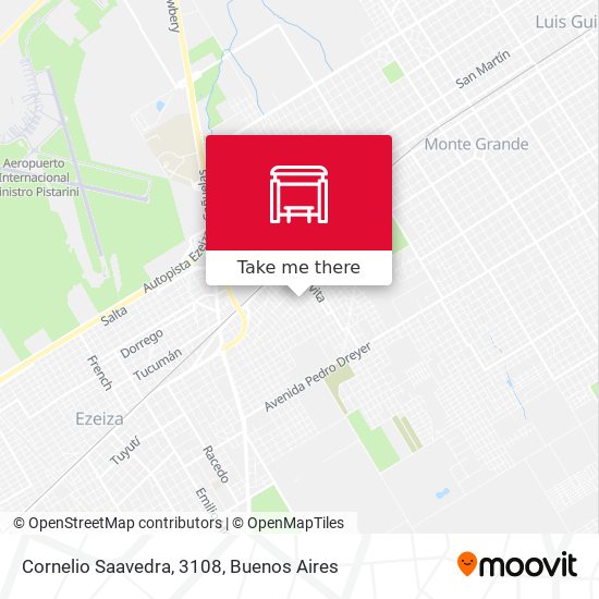 Cornelio Saavedra, 3108 map