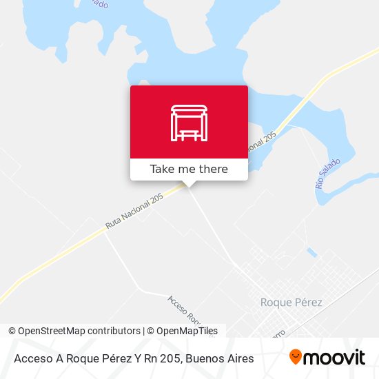 Mapa de Acceso A Roque Pérez Y Rn 205