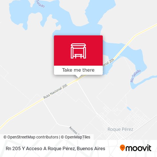 Mapa de Rn 205 Y Acceso A Roque Pérez