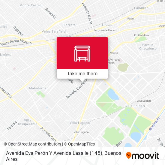 Avenida Eva Perón Y Avenida Lasalle (145) map