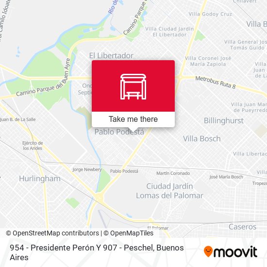 954 - Presidente Perón Y 907 - Peschel map