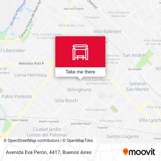 Mapa de Avenida Eva Perón, 4417