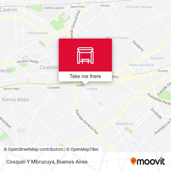 Mapa de Cosquín Y Mbrucuyá