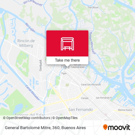 General Bartolomé Mitre, 360 map