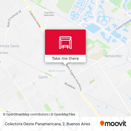 Mapa de Colectora Oeste Panamericana, 2