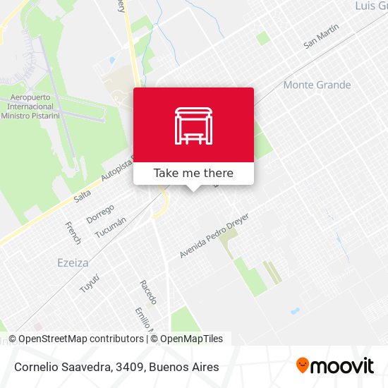 Cornelio Saavedra, 3409 map