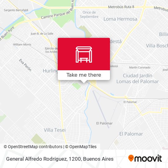 General Alfredo Rodríguez, 1200 map
