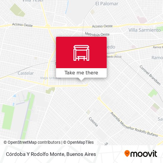Córdoba Y Rodolfo Monte map