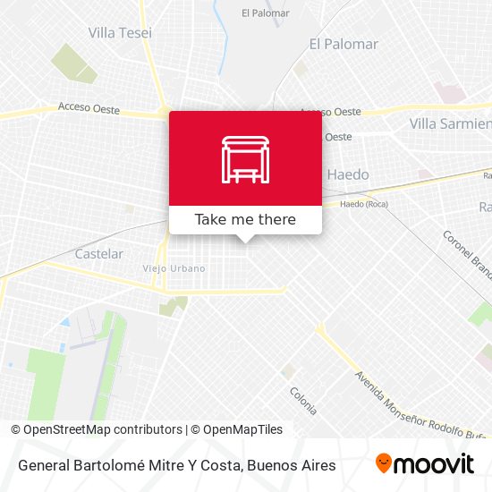 Mapa de General Bartolomé Mitre Y Costa