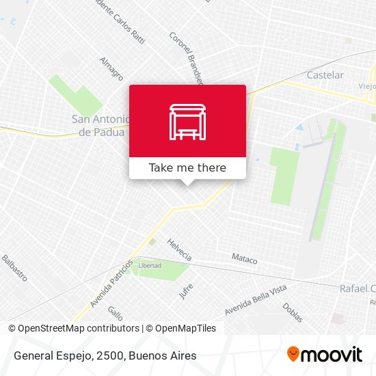 General Espejo, 2500 map