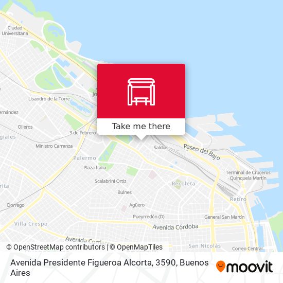 Mapa de Avenida Presidente Figueroa Alcorta, 3590