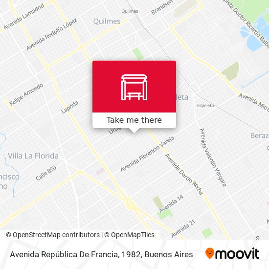 Avenida República De Francia, 1982 map