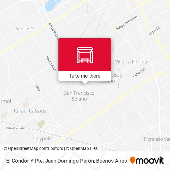 El Cóndor Y Pte. Juan Domingo Perón map