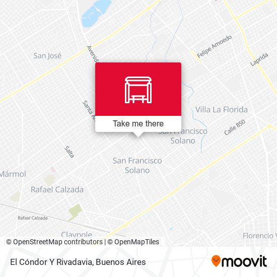 El Cóndor Y Rivadavia map