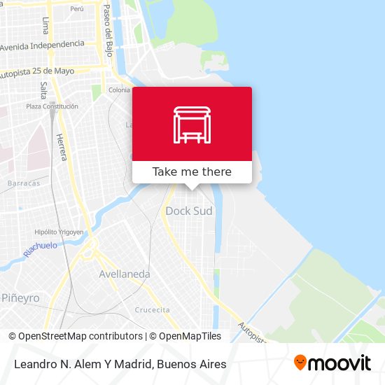 Mapa de Leandro N. Alem Y Madrid