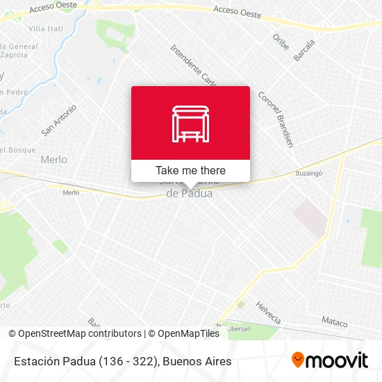 Estación Padua (136 - 322) map