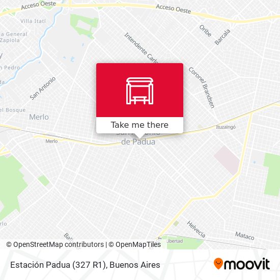 Estación Padua (327 R1) map