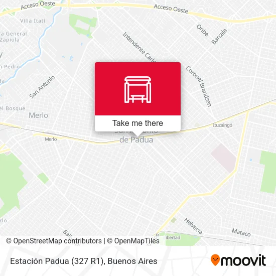 Estación Padua (327 R1) map