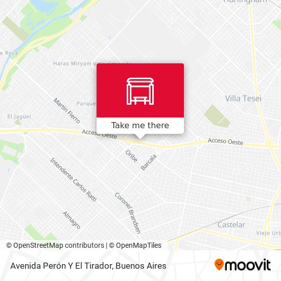 Avenida Perón Y El Tirador map