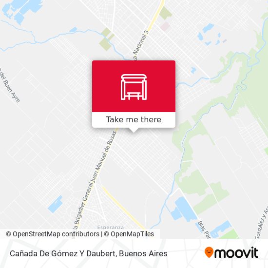 Cañada De Gómez Y Daubert map