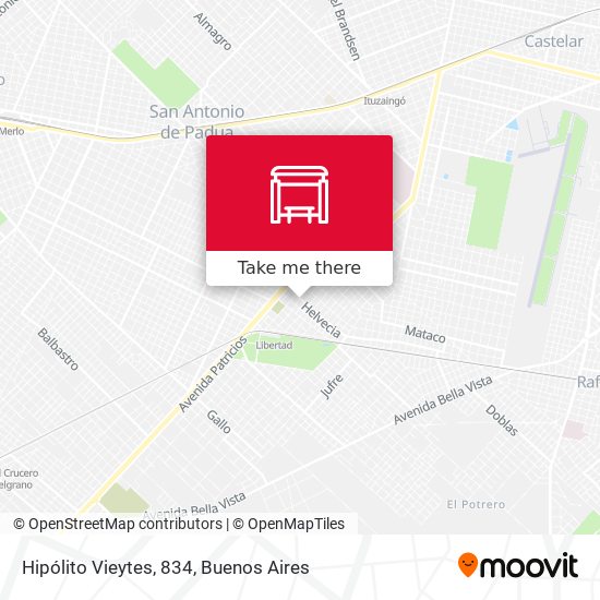 Hipólito Vieytes, 834 map