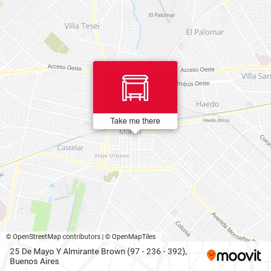 25 De Mayo Y Almirante Brown (97 - 236 - 392) map