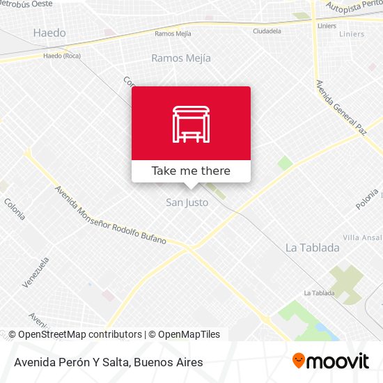 Mapa de Avenida Perón Y Salta