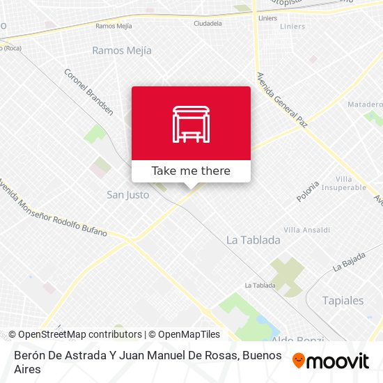 Mapa de Berón De Astrada Y Juan Manuel De Rosas