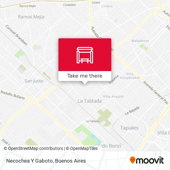 Mapa de Necochea Y Gaboto