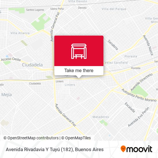 Mapa de Avenida Rivadavia Y Tuyú (182)