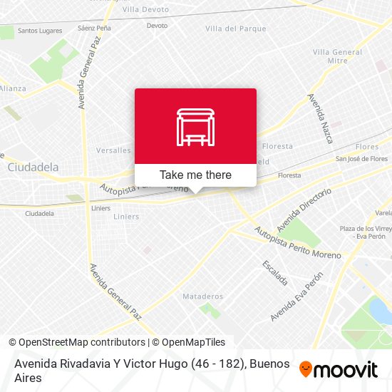 Avenida Rivadavia Y Victor Hugo (46 - 182) map