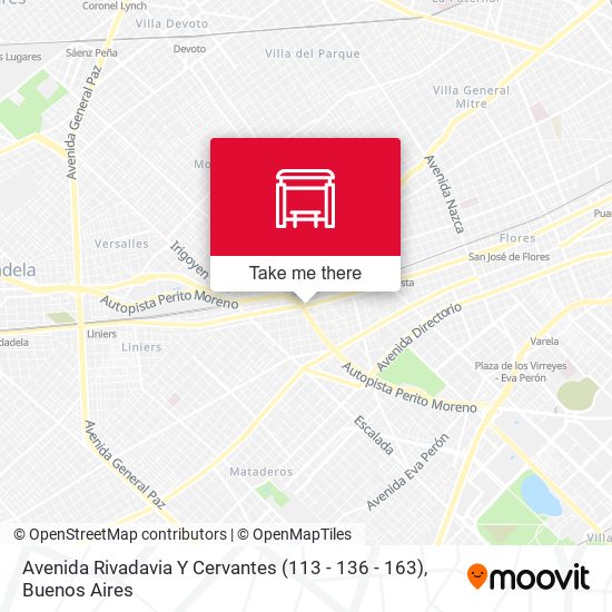 Mapa de Avenida Rivadavia Y Cervantes (113 - 136 - 163)