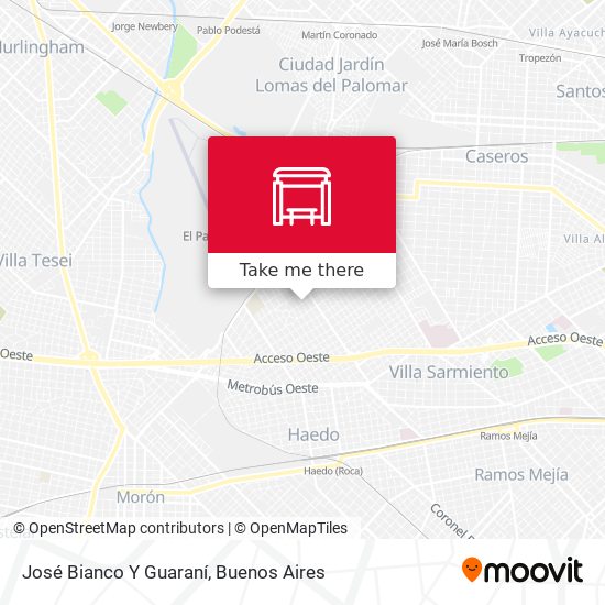 José Bianco Y Guaraní map
