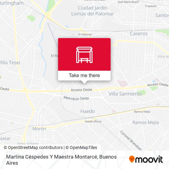 Mapa de Martina Céspedes Y Maestra Montarcé