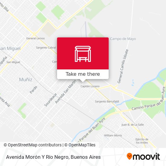 Avenida Morón Y Río Negro map