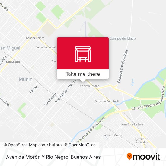 Mapa de Avenida Morón Y Río Negro