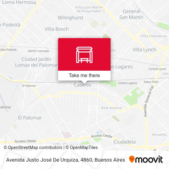 Mapa de Avenida Justo José De Urquiza, 4860