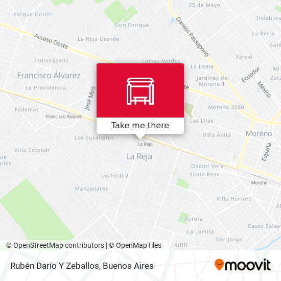 Mapa de Rubén Darío Y Zeballos