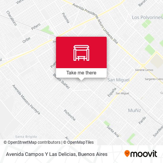 Mapa de Avenida Campos Y Las Delicias