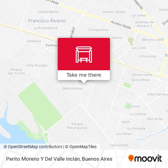 Mapa de Perito Moreno Y Del Valle Inclán