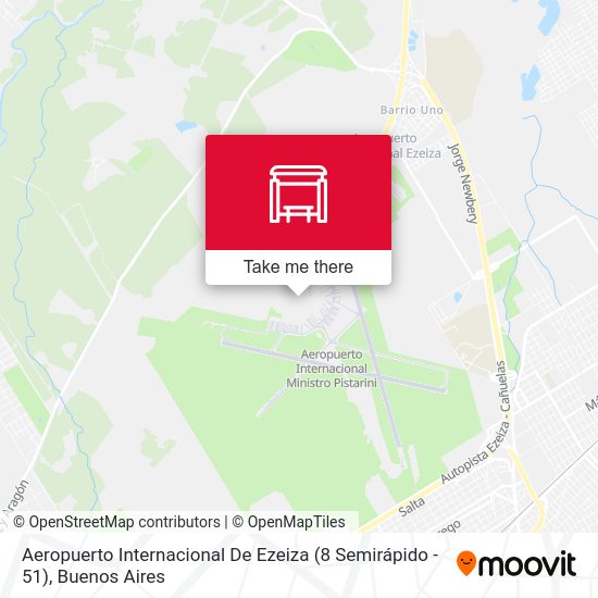 Aeropuerto Internacional De Ezeiza (8 Semirápido - 51) map